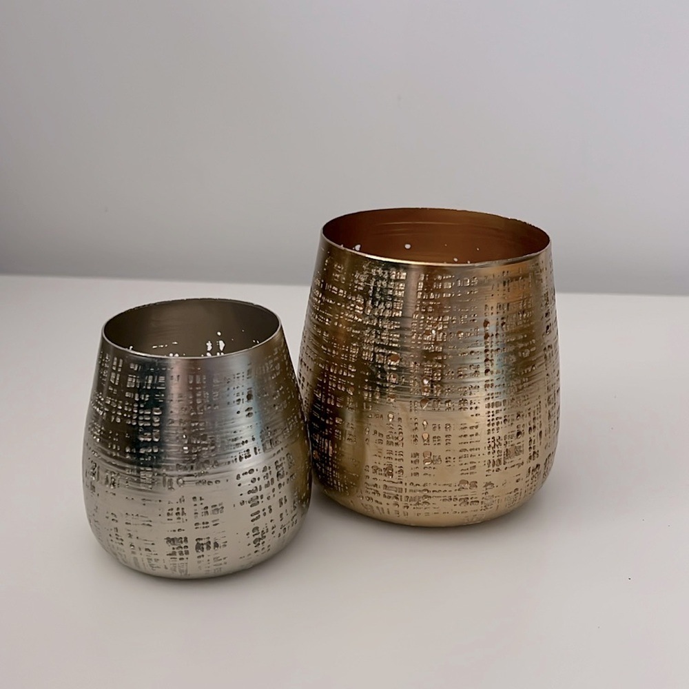 KEVIA Home decorative accent metal tea lights bowls